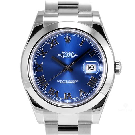 rolex datejust ii blue smooth bezel